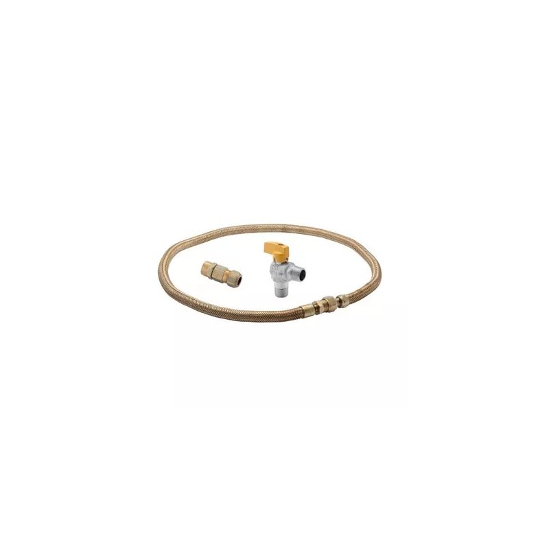 Kit de Instalação de Gás GN/ GLP para Fogão / Cooktop e Forno de Embutir Com Registro Gás